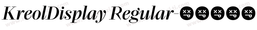 KreolDisplay Regular字体转换